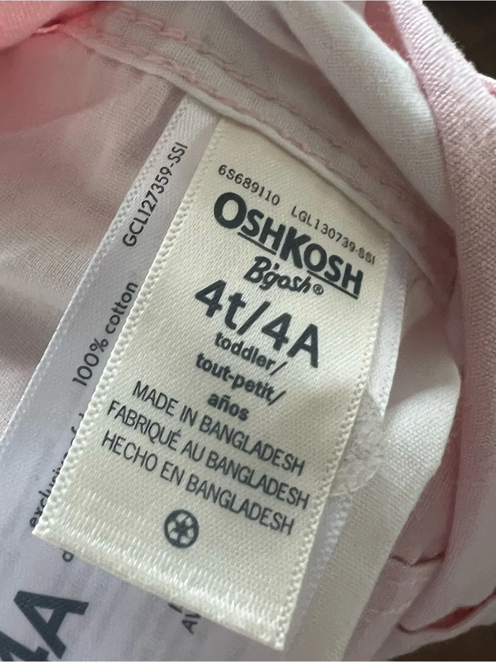 Osh Kosh B'Gosh Pink Heart Floral Shortall Overalls size 4T New with Tags